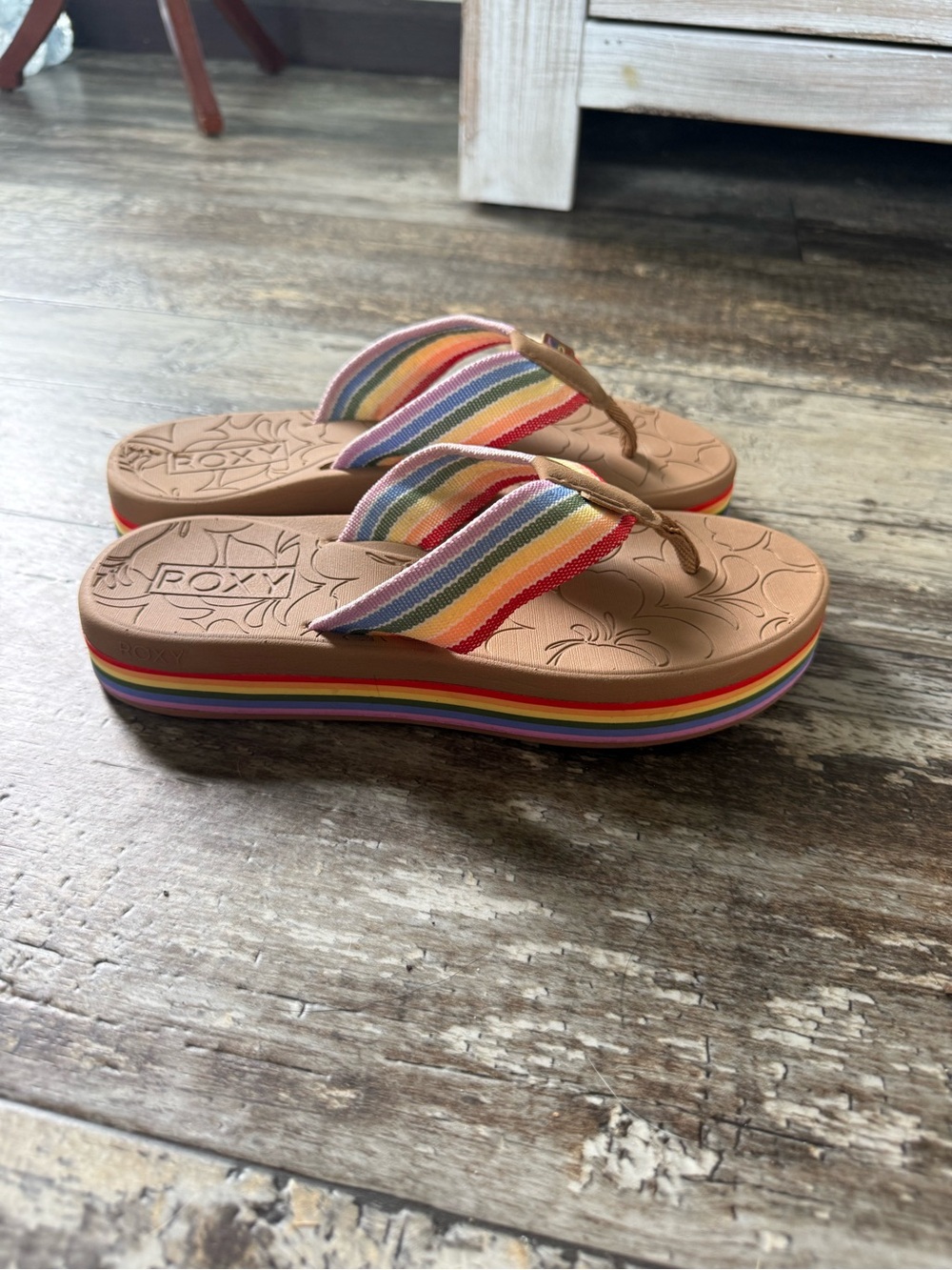 2 for $30 sale: Roxy rainbow platform thong sandals - 6